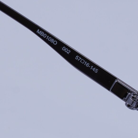 Montblanc MB0108O 002 Eyeglasses Ruthenium 57mm Rectangle Frame - Picture 6 of 9